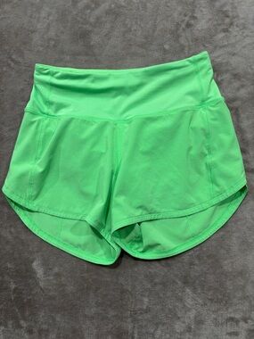 Ivivva Neon Green Athletic Shorts with High Waist
